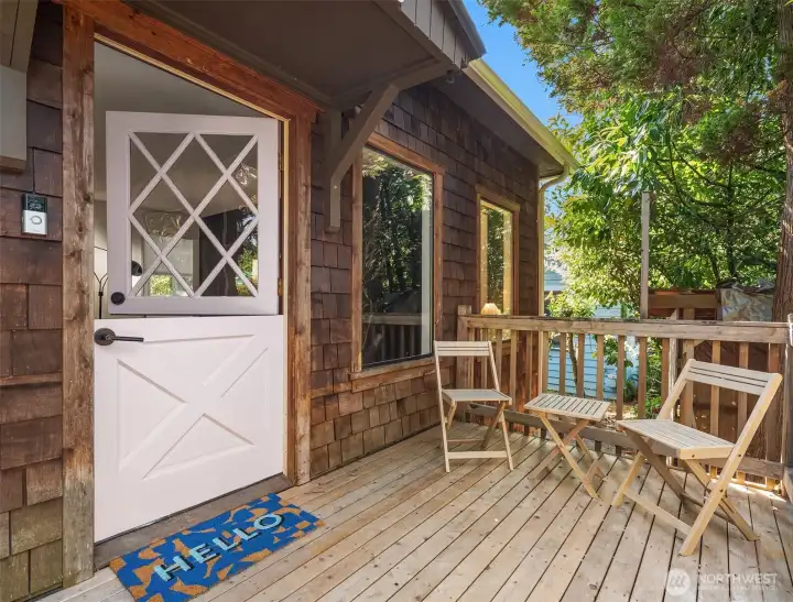Dutch entry door -- how sweet is that?