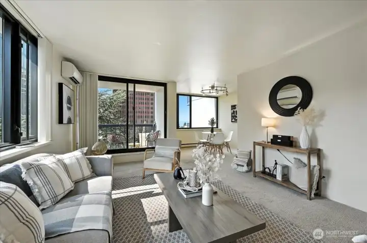 Iconic City Views from large picture windows.