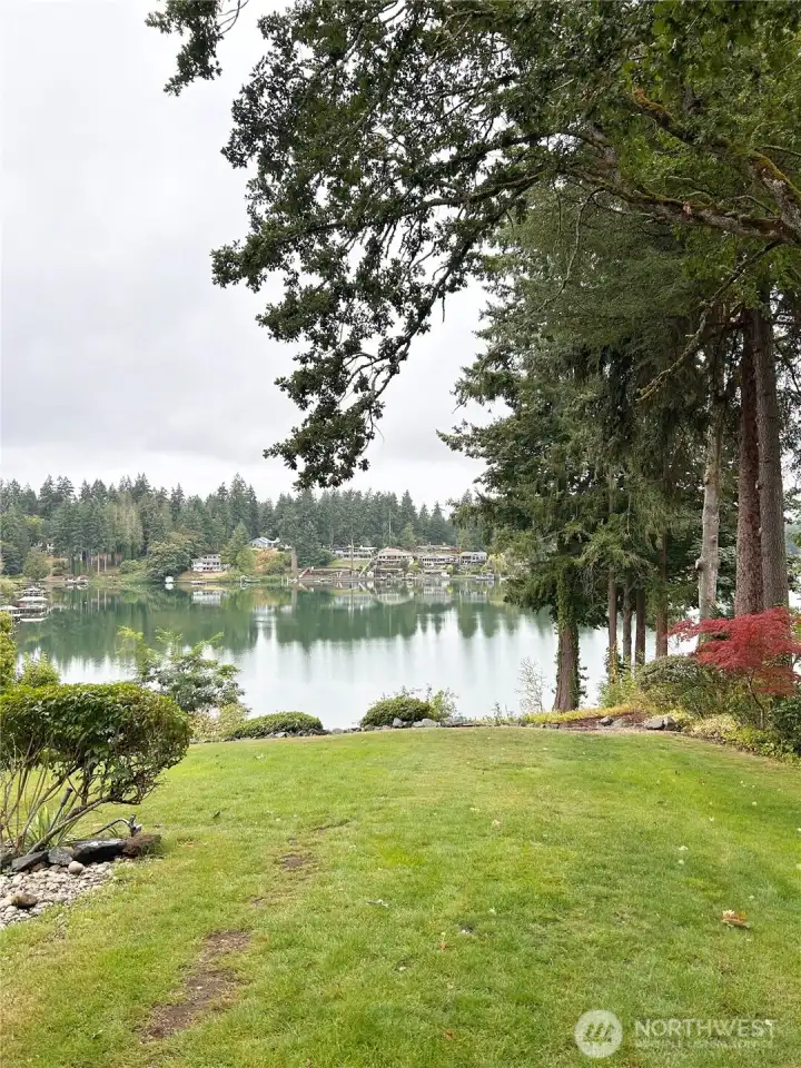 Deer and rabbits are frequent visitors to this gorgeous yard