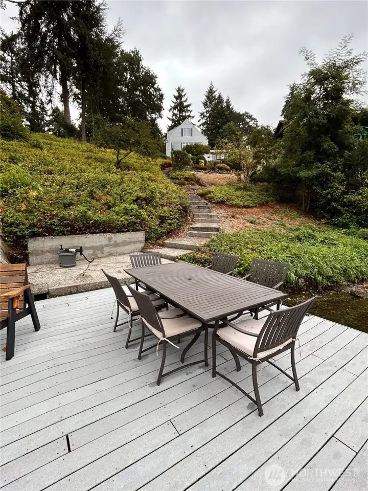 Spacious dock is great for entertaining, lounging, fishing, you name it!