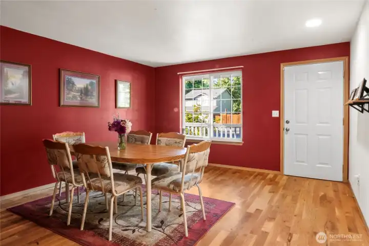 Notice the 3'' white oak hardwoods throughout the home!