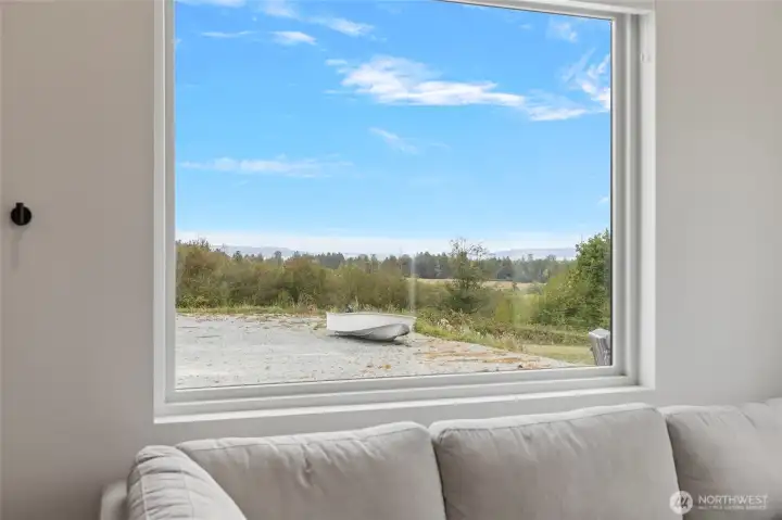 Beautiful view outside from the living room area