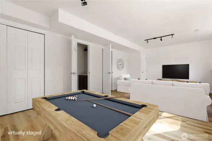 Extra family living space/media room - virtually staged
