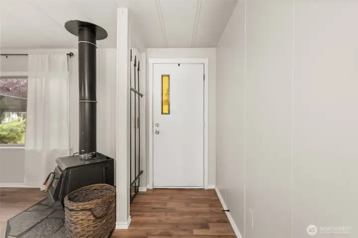 Wood stove for when the power goes out.