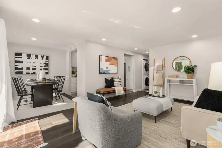 Living, dining & kitchen all flow nicely into each other