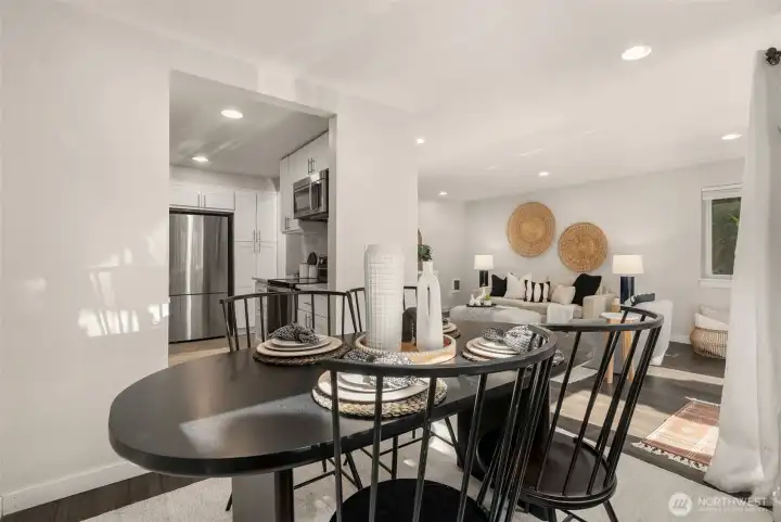 Dedicated dining room space