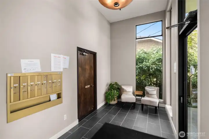 Building lobby & mail room