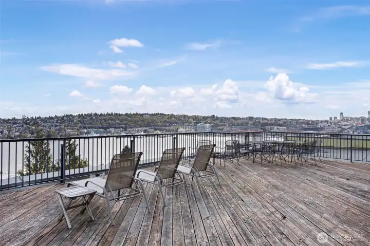 View on the rooftop deck