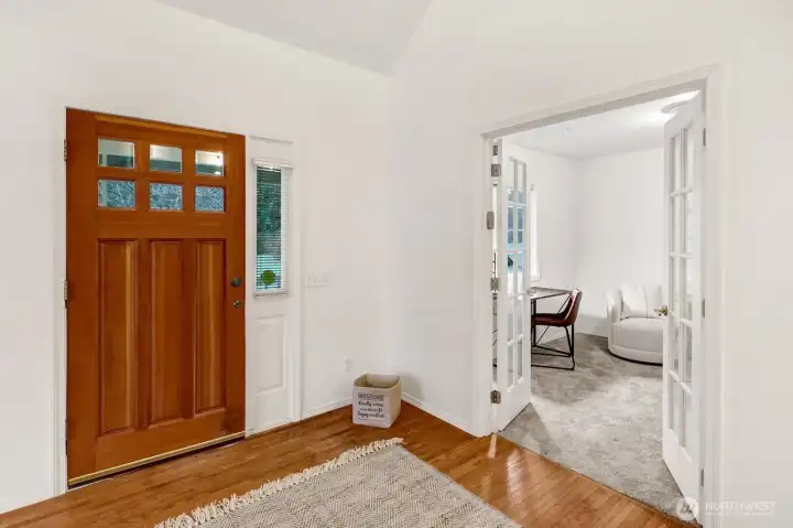 View from entry into office/possible 4th bedroom.