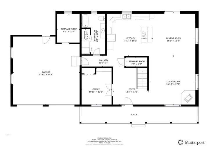 Main level floor plan