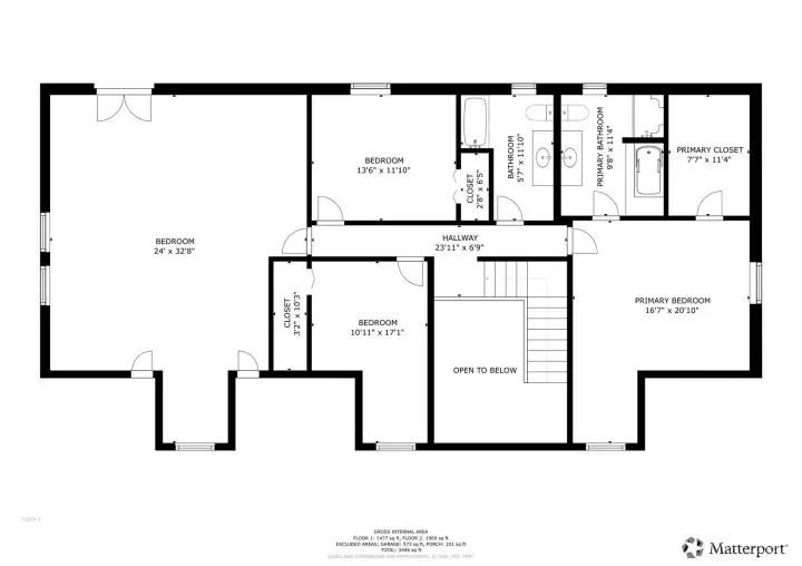 Upper floor plan
