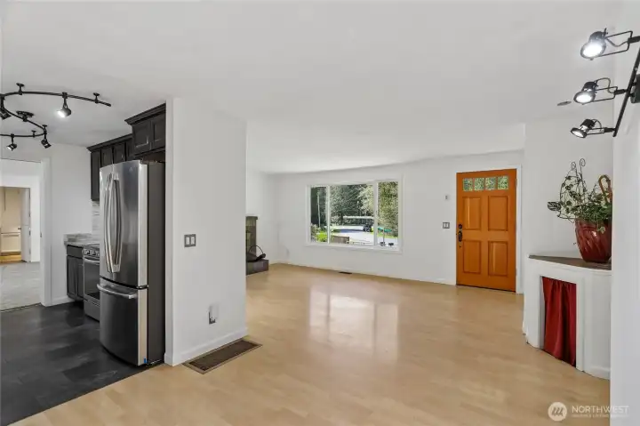 Easy flow into the dining area.