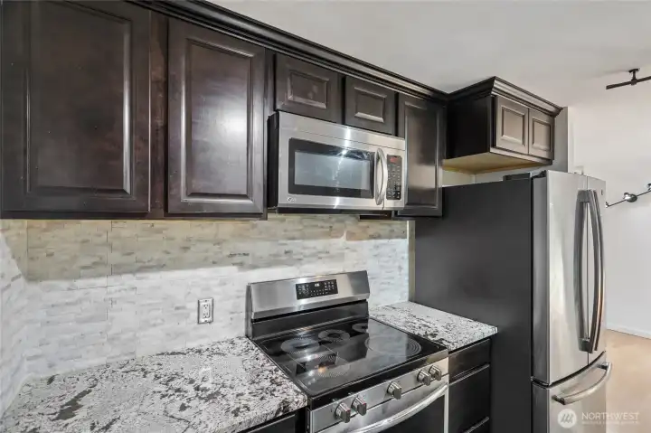Ample cabinetry for storage.