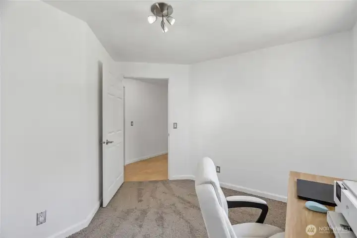 Versatile den for office or hobby space.