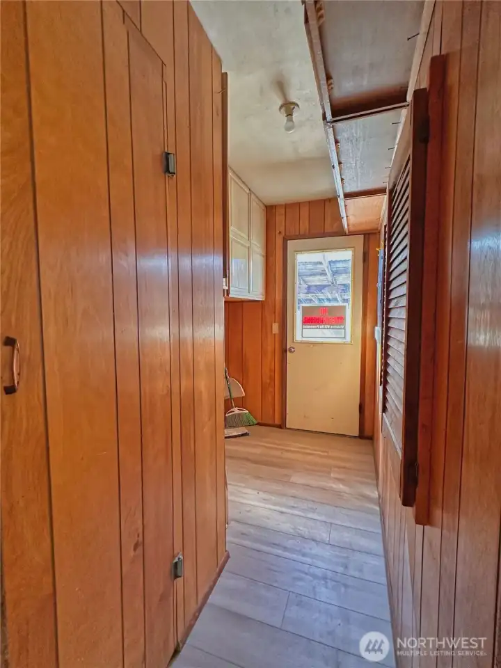 Entry from carport parking with laundry hookups