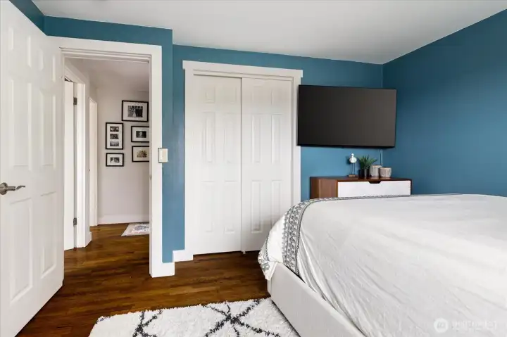 Closet and view from the 2nd bedroom