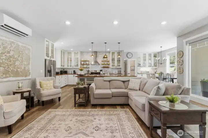 Large living room area with plenty of space for entertaining.