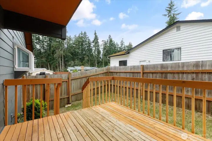 Deck side of home