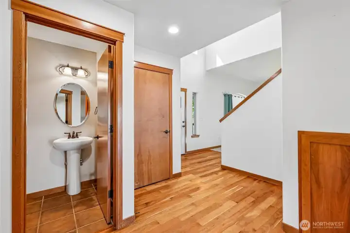 Half bath on main floor