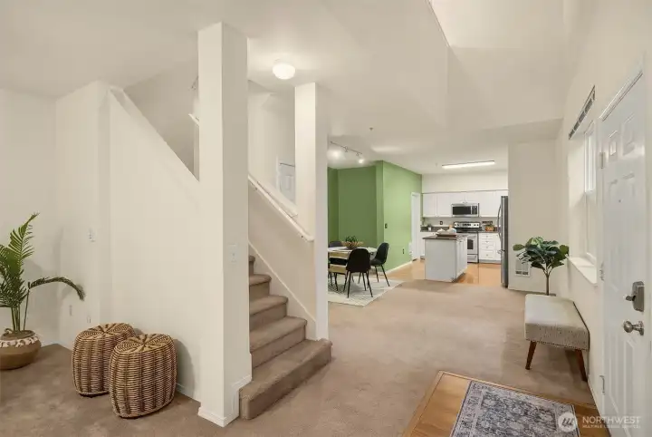 Entry, dining room and kitchen Entry, dining room and kitchen