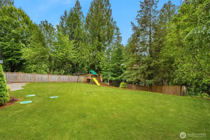 Another view of the spacious backyard. Another view of the spacious backyard.