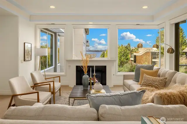 Tray ceilings & beautiful mill work elevate the space.