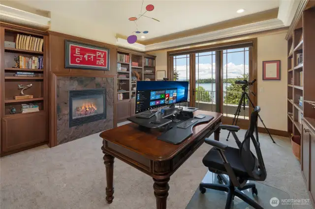 Office with deck