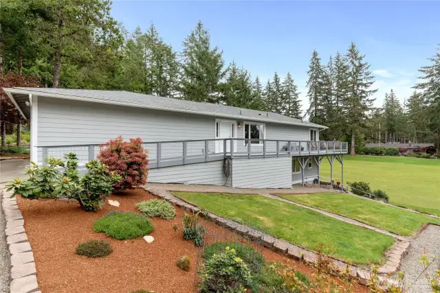 Newly and beautifully landscaped yard.