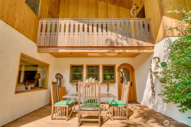 Outdoor patio with shade