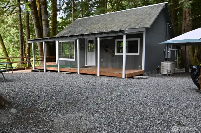 Cabin #2 ~ the Bunkhouse offers rustic charm and a cozy retreat feel.