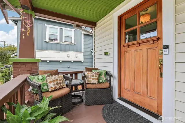 Charming covered front porch.