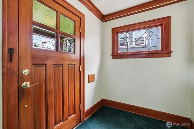 Wood trim to delight with wood floors under the carpeting.