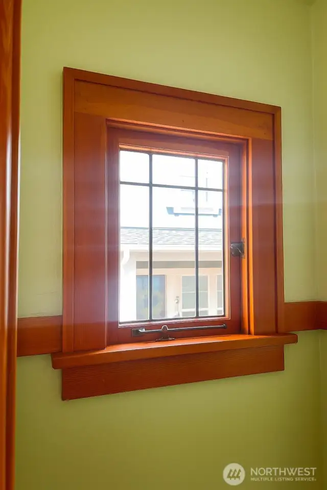 Original Window in Entry closet - so much detail