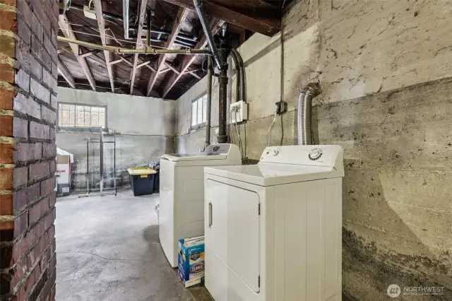 Washer and Dryer in Basement as well as furnace and water heater.