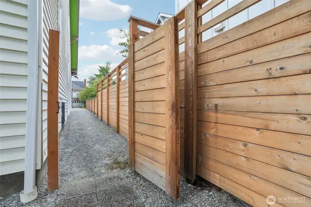 Fully fenced rear yard