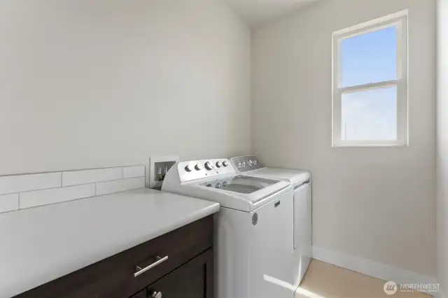 Upstairs laundry room