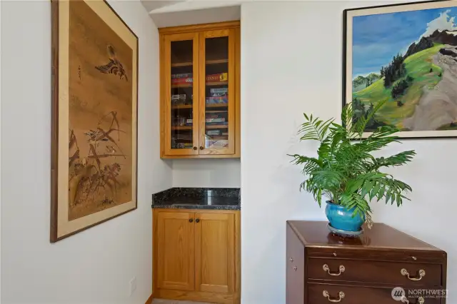 A lovely built-in in the great room.