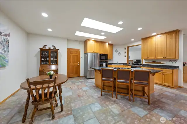 Plenty of space for dining in the kitchen.