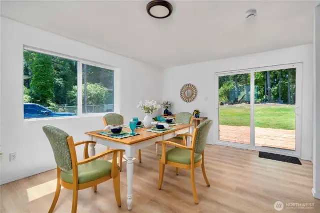 Very large dining area.
