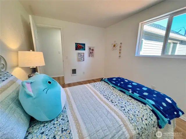 Plenty of room for a larger bed.