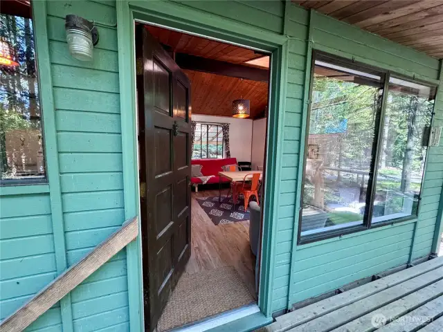 Entry off front porch