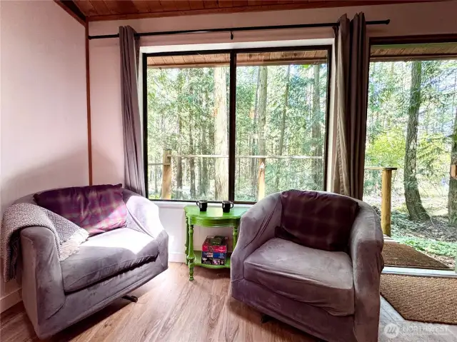 Large windows invite the outside in