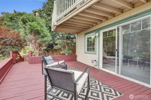 Deck off family room