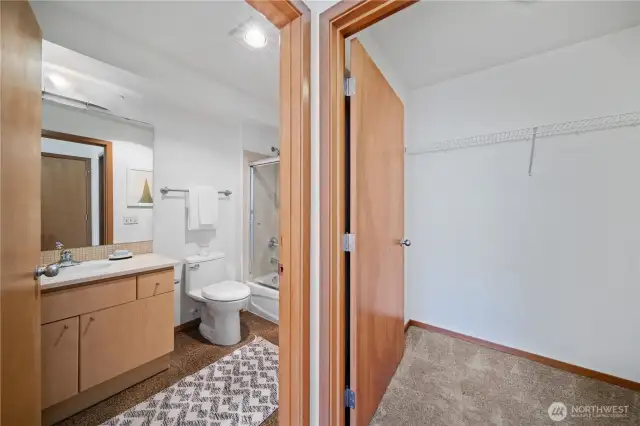 Primary full bath and Walk in closet