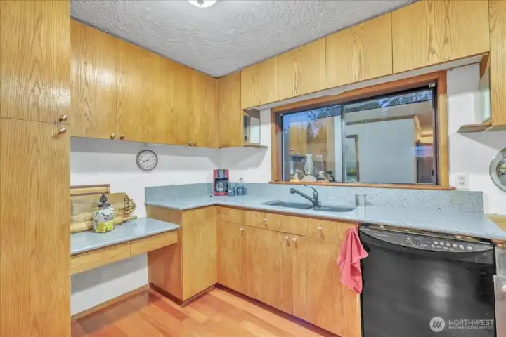 Desk space in kitchen.  Bonus!