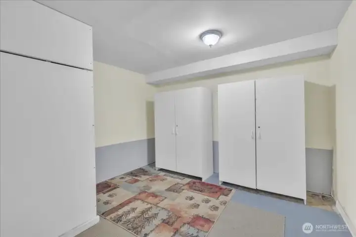 Storage room in basement.