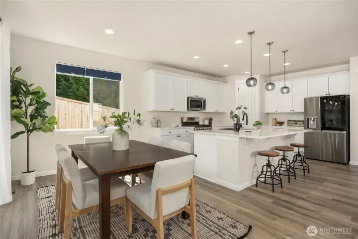 Open concept dining area.