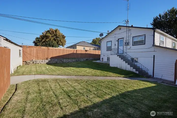 Backyard facing West