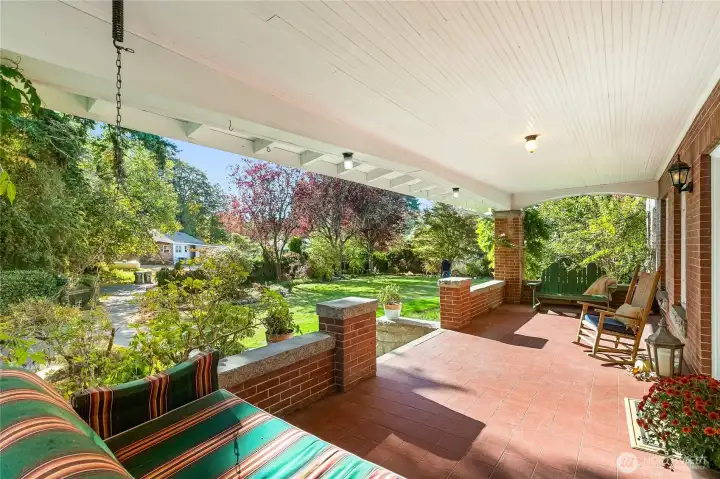 Imagine warm summer evenings spent on the huge covered front porch, taking in the peaceful views of the surrounding gardens. Swings and rockers will beckon you to relax and enjoy time with loved ones.