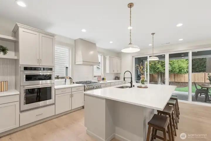 Duel KitchenAid Ovens and Gas Range